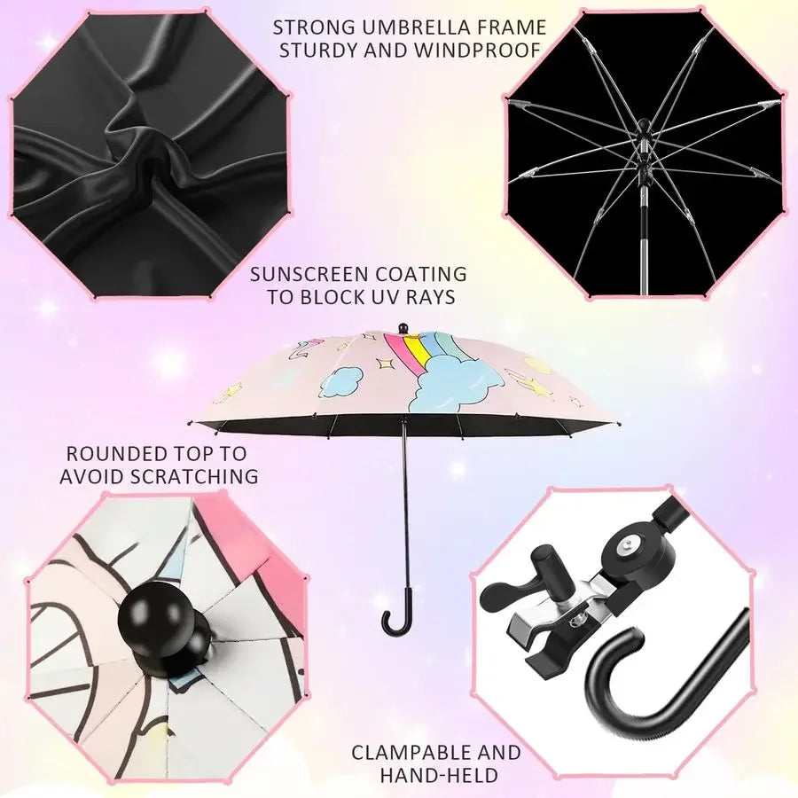 Pack Kids Camping Chair Kids Beach Chair with Umbrella Foldable Storage Cup Holder Durable, wearResistant, NonSlip, Lightweight