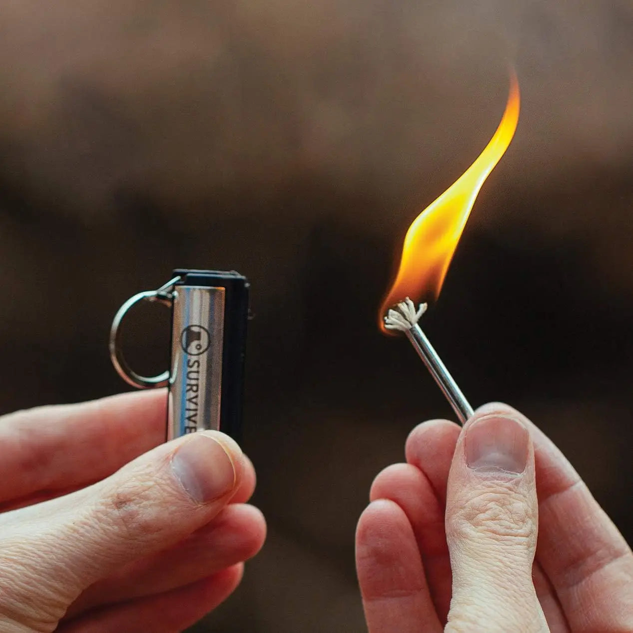 Permanent Fire Starter Keychain, Pack of 5, Waterproof Emergency Lighter for Camping and Survival