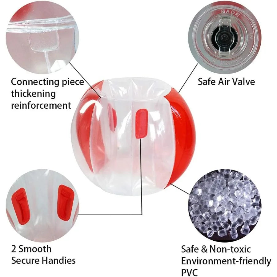 2 Pack Inflatable Sumo Balls for and Adults 3ft/0.90m Bumper Balls for Outdoor Summer Fun Interactive Human Hamster Ball Play