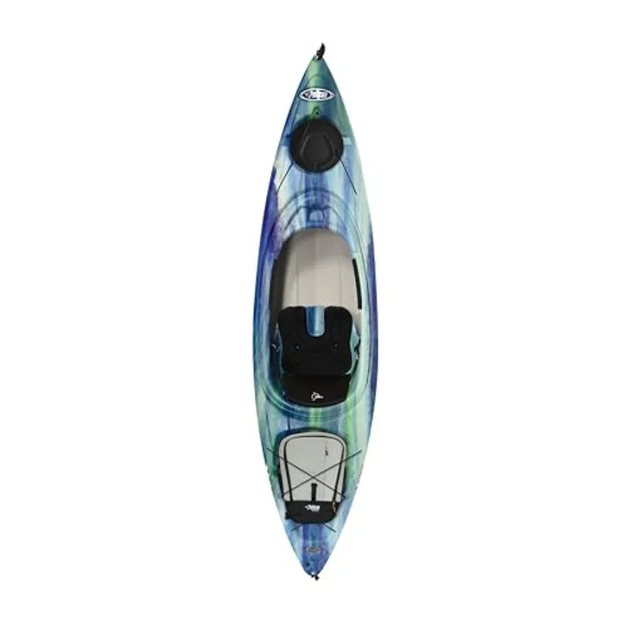 Recreational Sit in Kayak with Lightweight Patented Ram-X Material and Ergobreeze Seating System - 10 ft - Blue