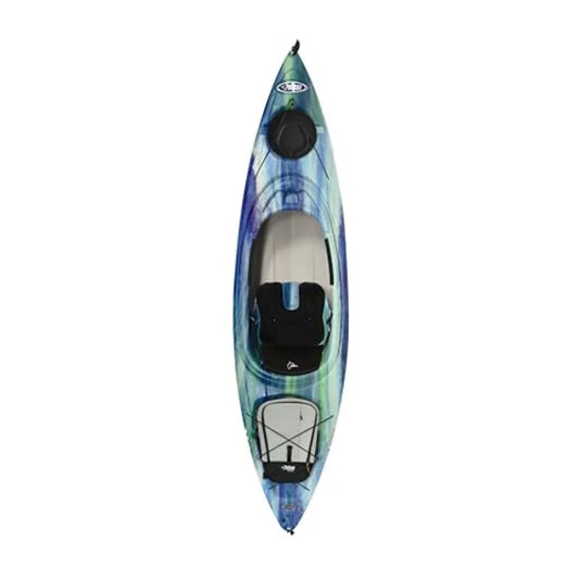 Recreational Sit in Kayak with Lightweight Patented Ram-X Material and Ergobreeze Seating System - 10 ft - Blue