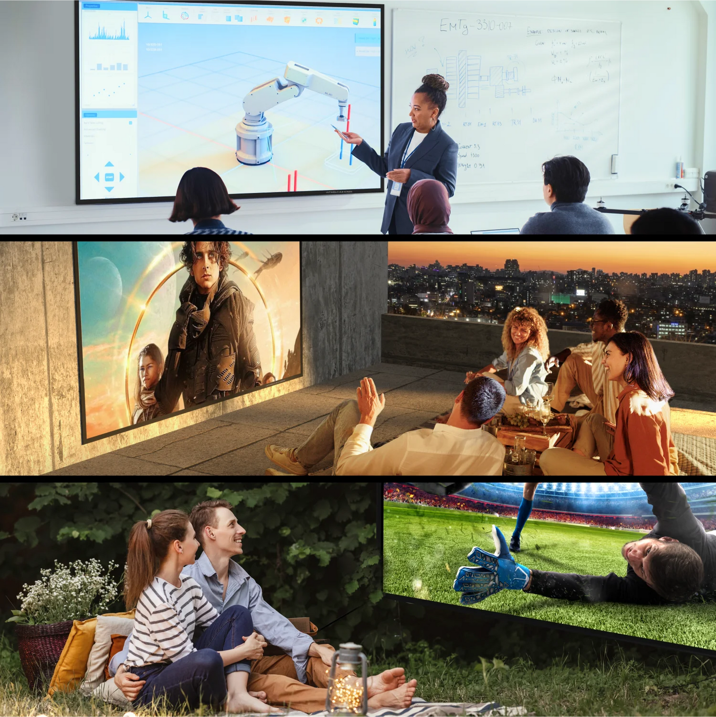 ULTIMEA 100 inch / 120 inch Photon E-ALR Portable Projection Screen 16:9 4K HD Enhanced Ambient Light-Rejecting Screen For Outdoor, Home Theater