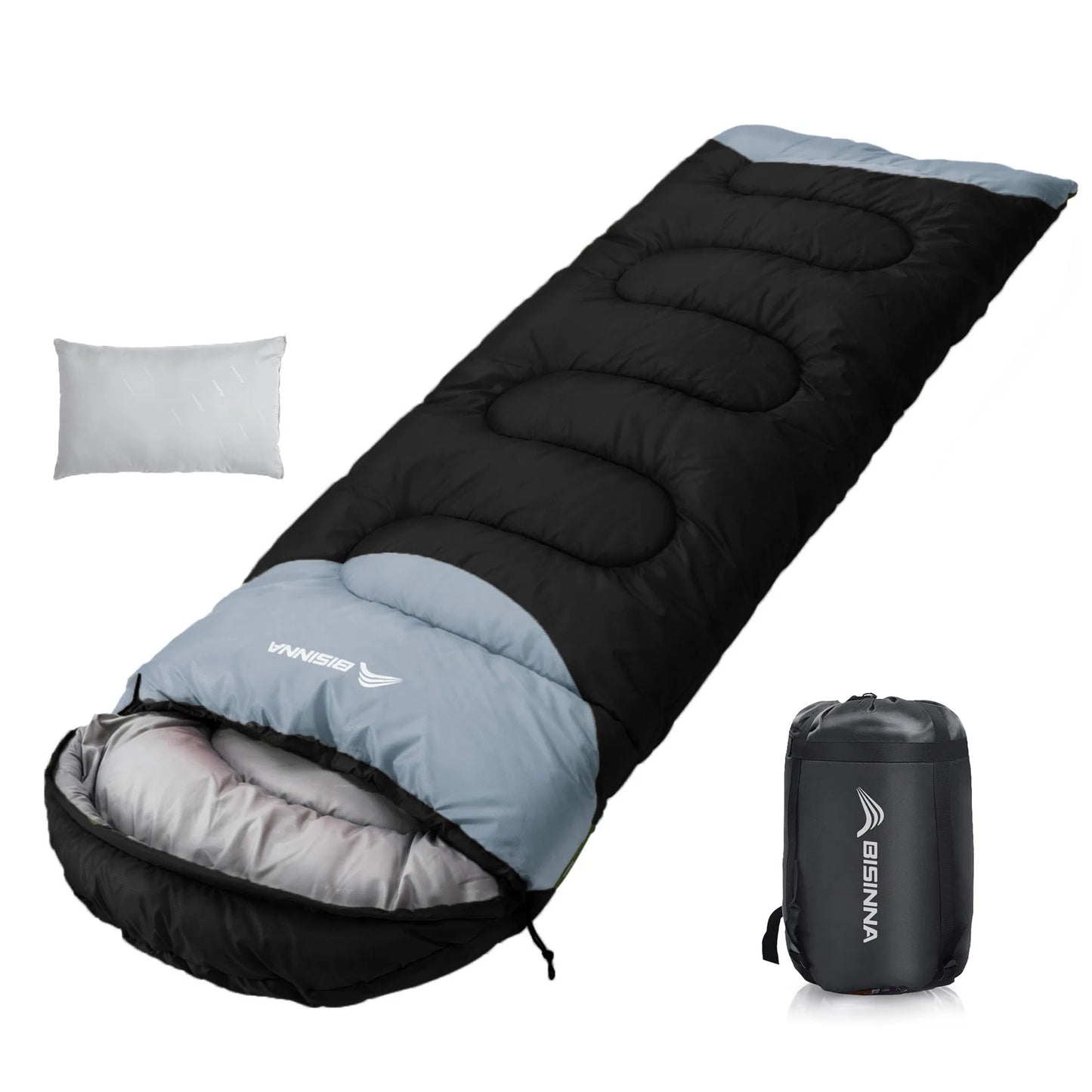 Outdoor Camping Sleeping Bag Ultralight Waterproof Winter Warm Backpacking Sleeping Bag With Pillow for Traveling Hiking