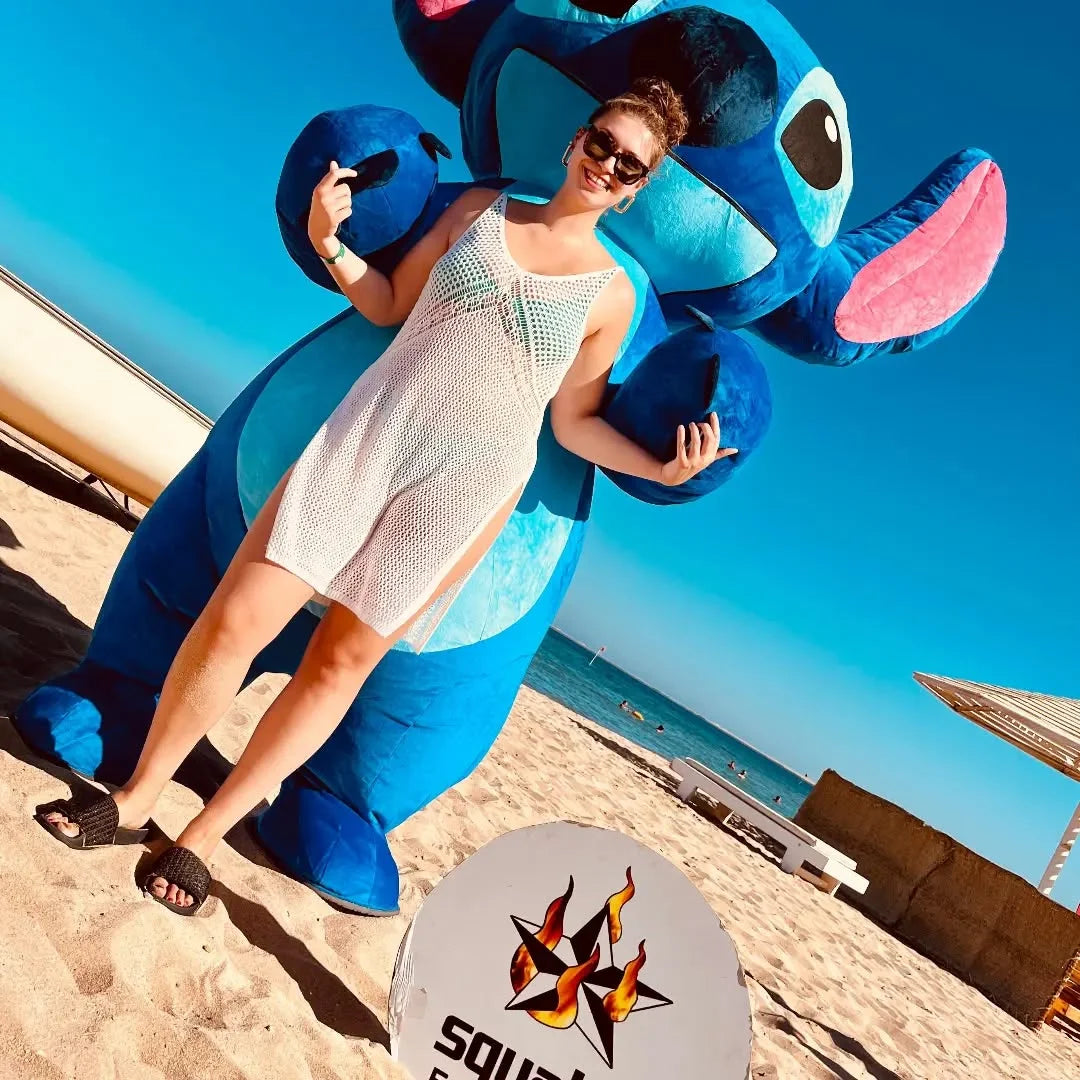 2.6M Inflatable Blue Alien Creature Costume Mascot Parade Adult Character Cosplay Birthday Halloween Party Event Set