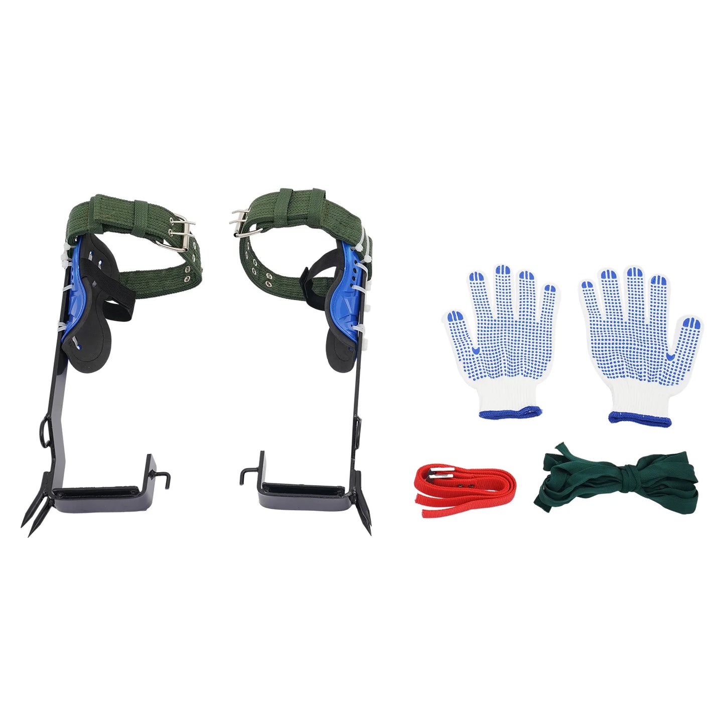 Professional Tree Climbing Gear Set, Durable Steel Spurs with Safety Harness & 220LBS Load, Ergonomic Foot Pedals for Logging, Hunting, Picking, Rescue, Arborist Use