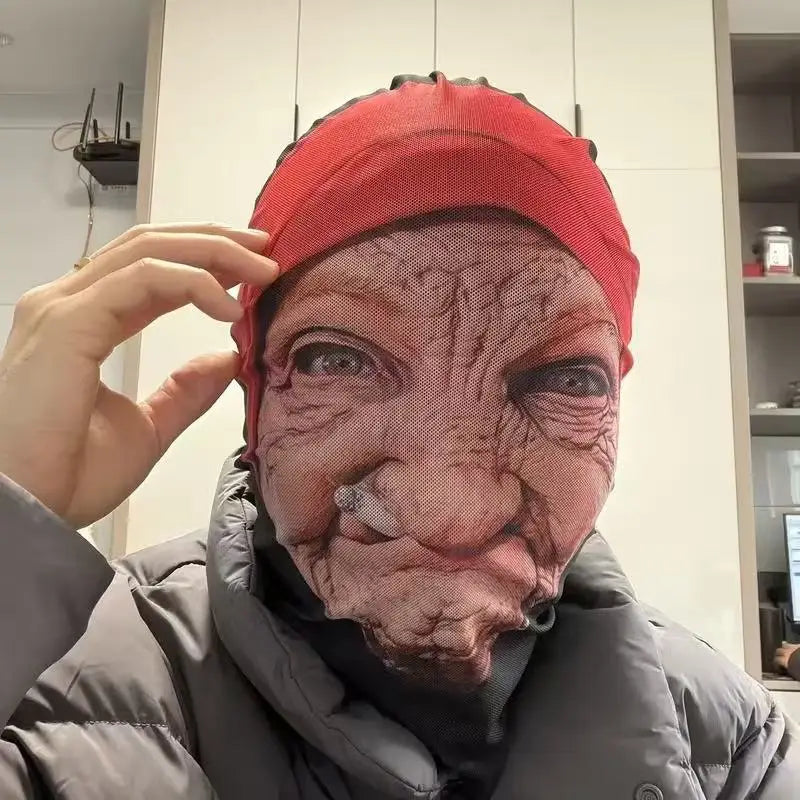 Realistic abstract cosplay mask, funny party headgear, great for theme party, costume show, halloween dress‑up.