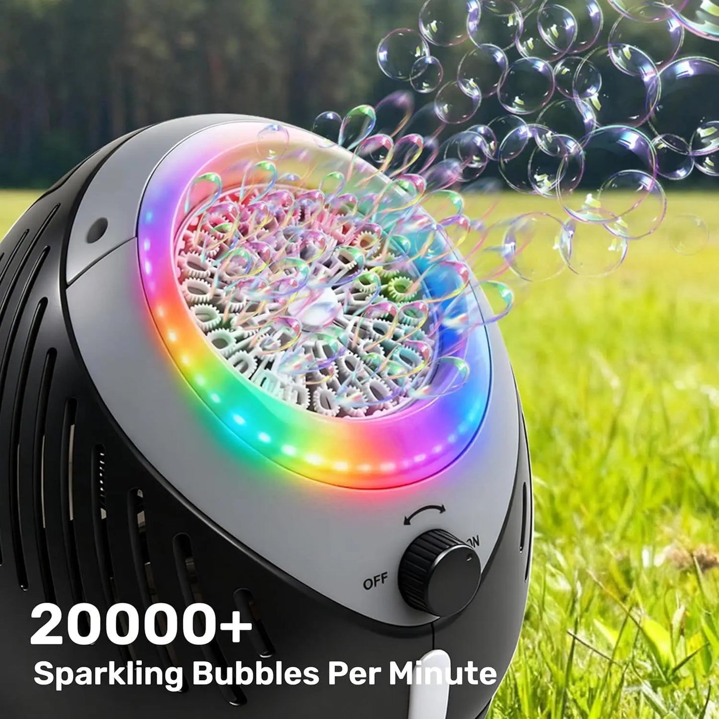 JOYFY Play-Act Bubble Machine Blower with Solutions for Wedding Summer Outdoor Indoor Toy Party Kids Birthday Gift
