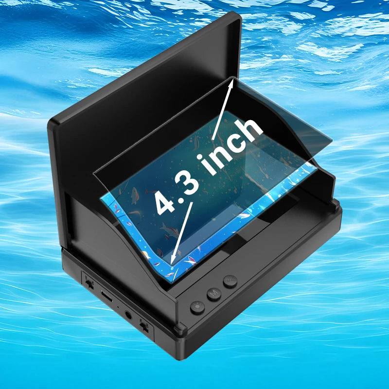 IP68 Waterproof Underwater Fishing Camera With Monitor Portable Fish Finder With Night Vision & Depth Finder HD Ice Lake Sea Boat Fishing Sonar Camera For Anglers Men