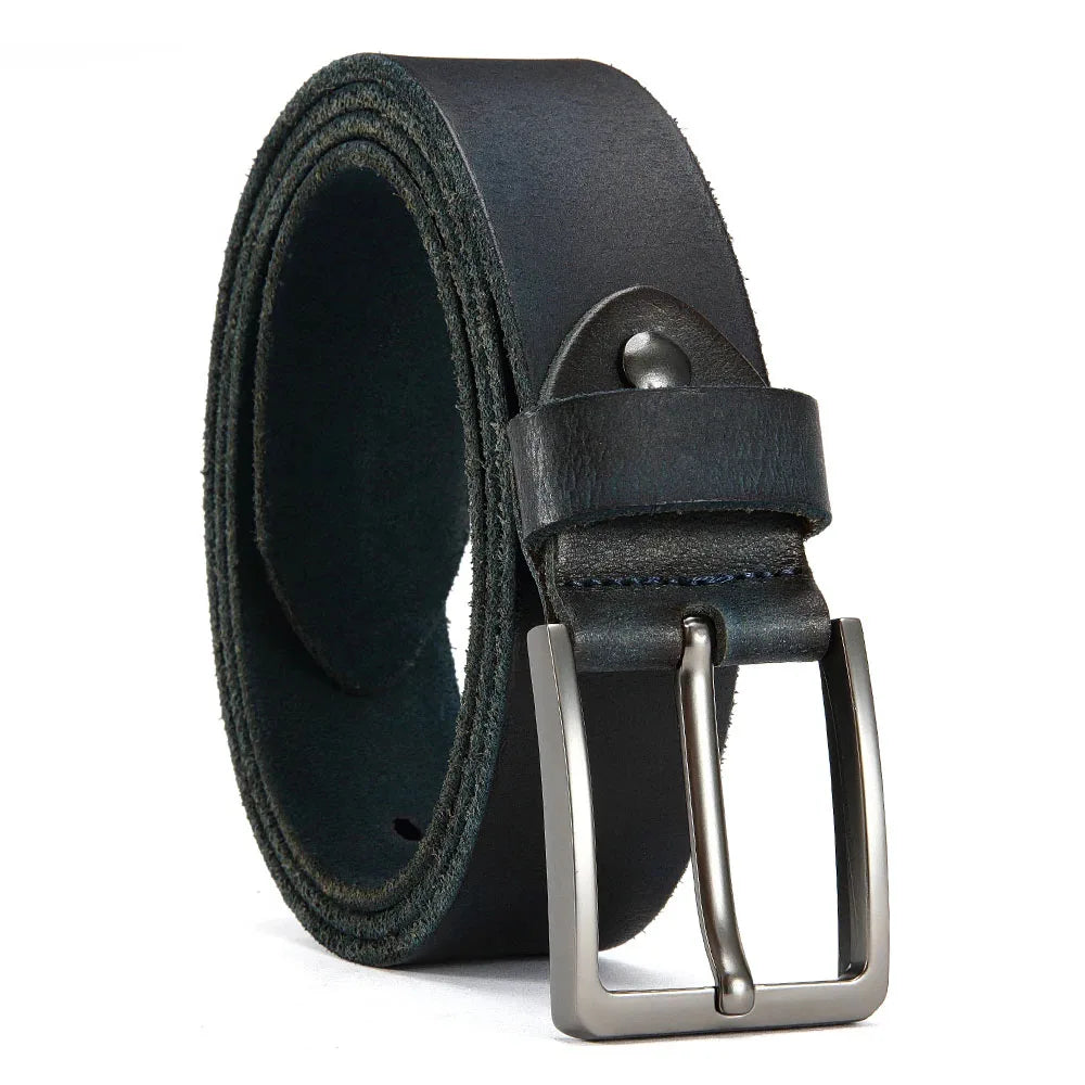 High-quality Metal Needle Pin Buckle High-quality Top Layer Cowhide Men's Casual Belt Genuine Leather for Men's High Quality Buckle Jeans Cowskin Casual Belts Business Cowboy Waistband Male Fashion Designer