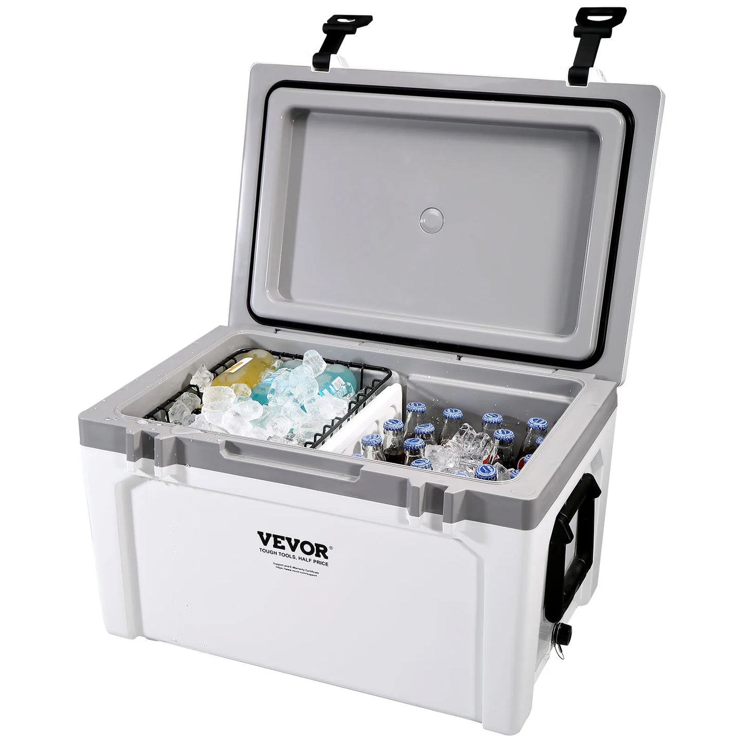 SucceBuy 25/33/45/52QT Portable Hard Cooler Fully Insulated Ice Chest Cooling Box Goods Basket for Beach Outdoor Camping Travel