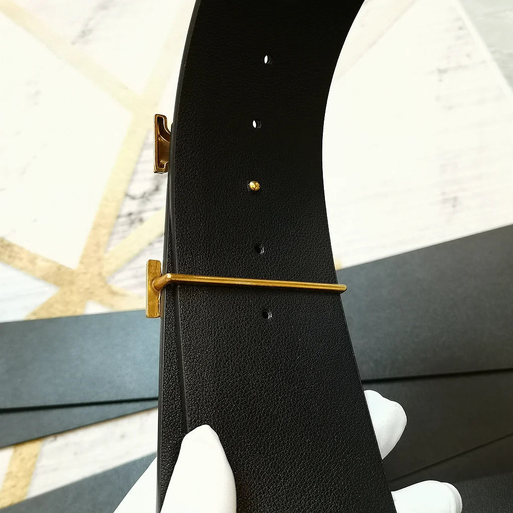 Women's Genuine Leather Belt, High-end Brand Belt for Women with An European Style. with An Ultra-wide Design, The Width Reaches 7 Centimeters. It Is A Versatile, Practical and Fashionable Girl's Belt. A Creative, Individuali