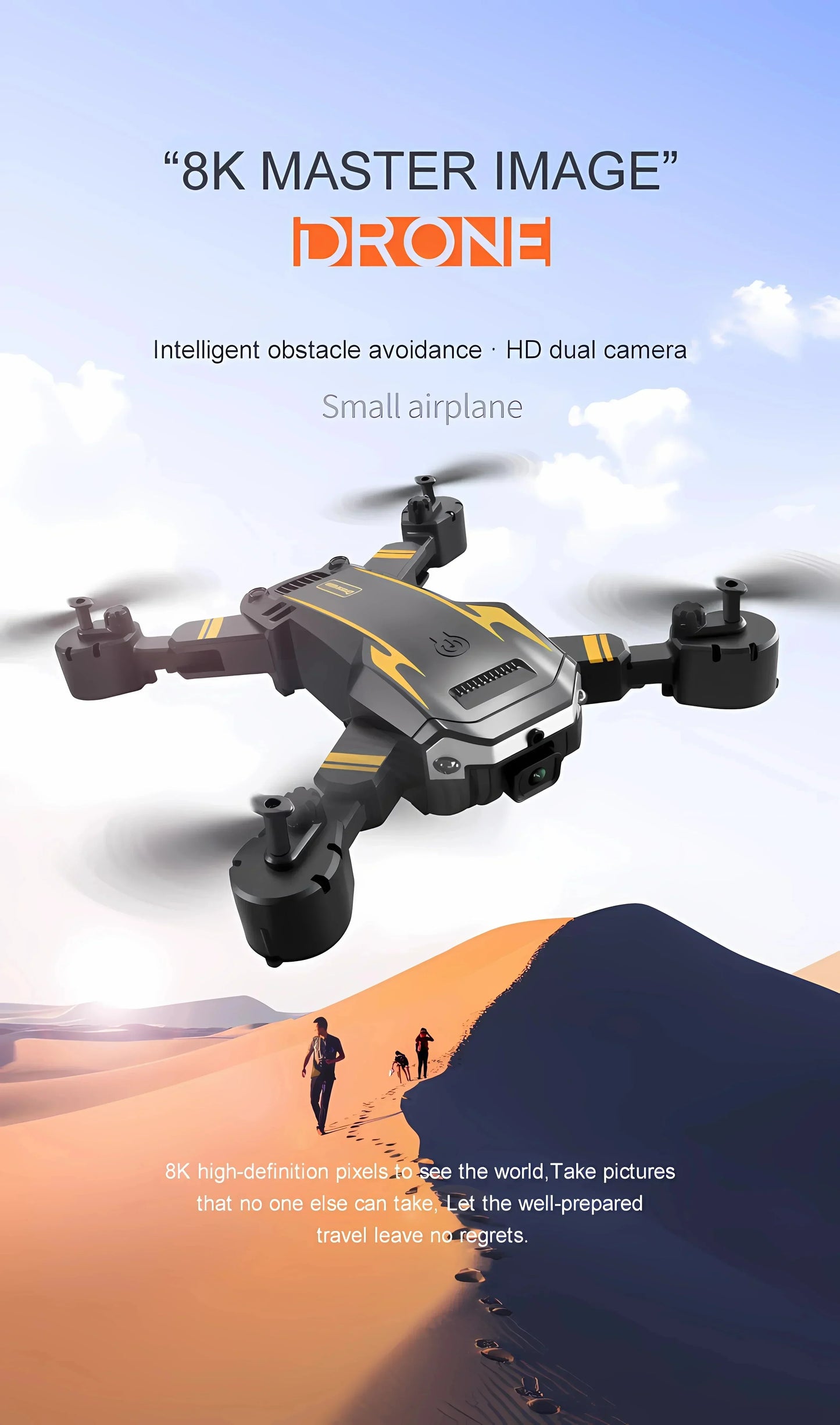 S6/G6 Professional Drone 8K HD Camera 5G GPS Optical Flow Obstacle Avoidance Foldable RC Quadcopter for Aerial Photography Gift