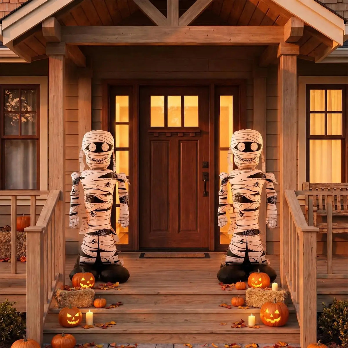 2 Pack Halloween Mummy Standing Foil Balloons