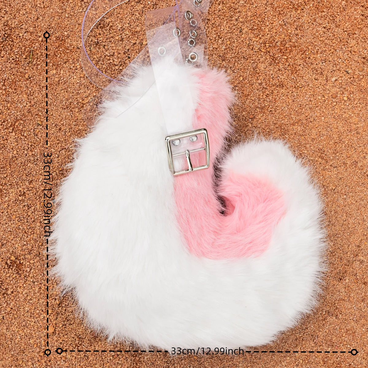 Handmade Shiba Inu Curled Tail Cosplay Furry Dog Tail Plush Fox Wolf Tail with Adjustable Waist Belt Faux Fur Fursuit Accessory for Halloween Costume Anime Rave Festival Party Props