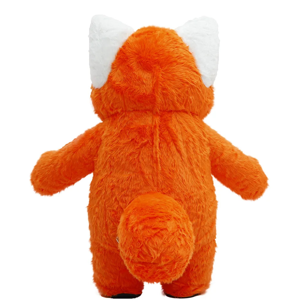 2.2M Orange Raccoon Inflatable Costume Mascot Adult Character Cosplay Animal Birthday Party Set with Battery