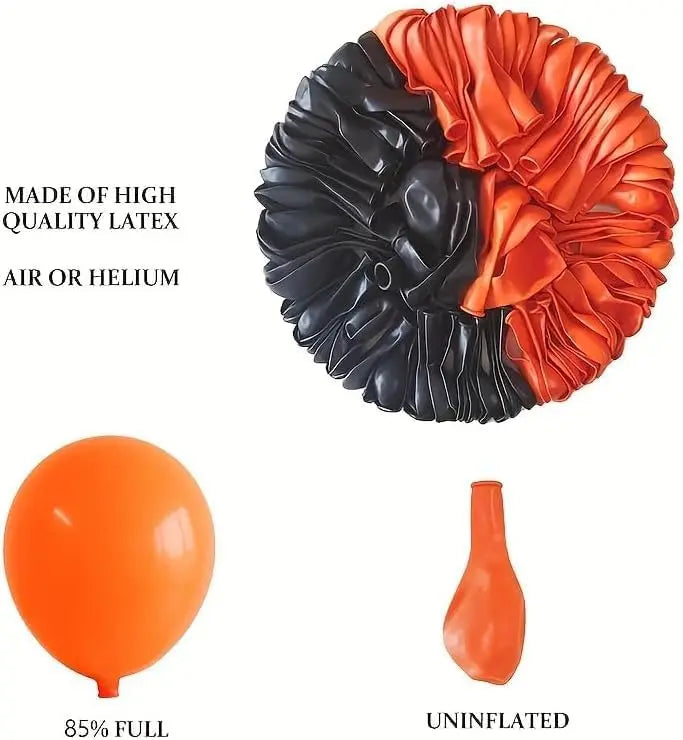Halloween Balloon garland Arch Black Orange Halloween Party Decorations