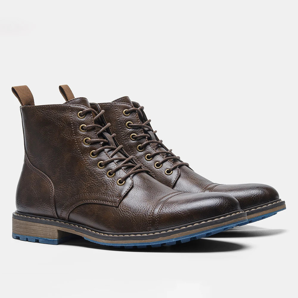 Spring Leather Boots with Zipper Classical Men Boots 2026 Fashion Comfortable Ankle Boots