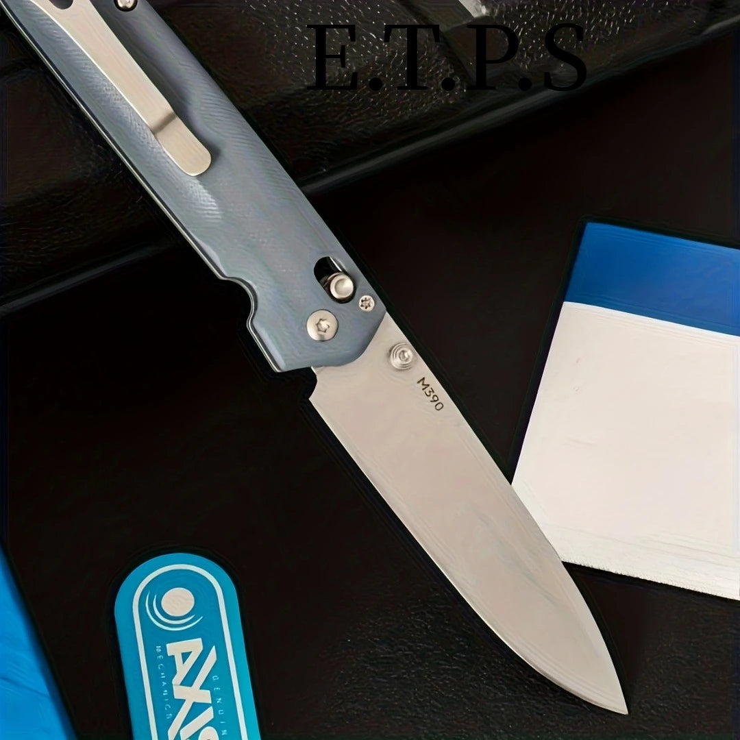 Quick-Open Folding Knife G10 Handle Self-Locking EDC Pocket Knife Clip Point Blade for Camping Fishing Outdoor Survival Gear