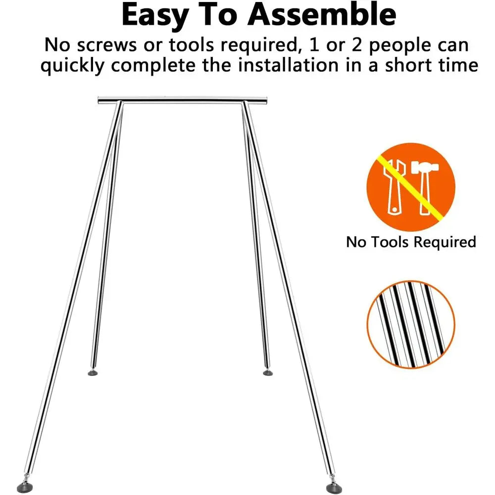Adjustable Height Aerial Yoga and Hammock Stand with 18ft Silk, 550lbs Capacity