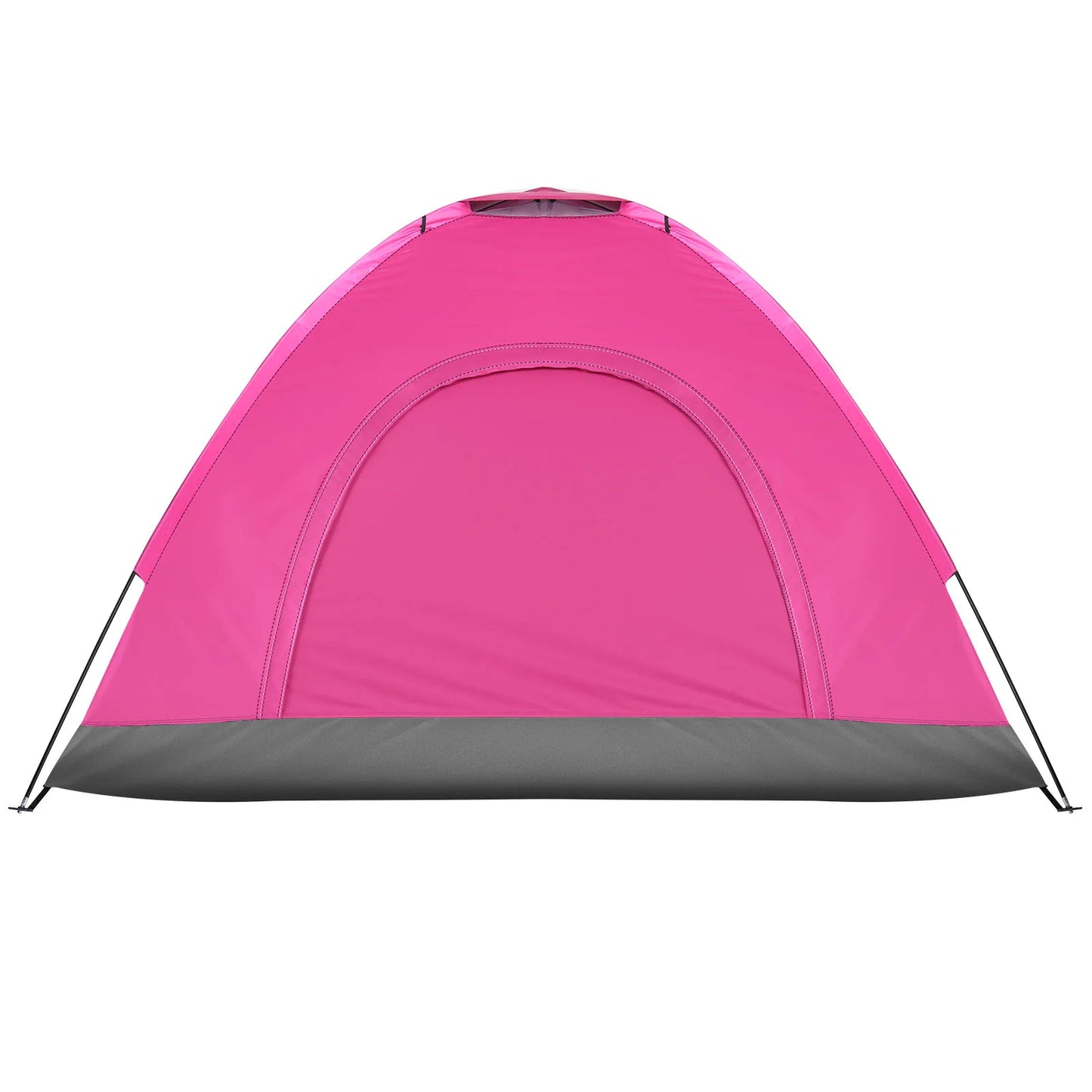 3 4 Person Camping Dome Tent Waterproof UV Proof 180T Silver Coated Polyester Fiberglass Poles Portable Bag Outdoor Pink