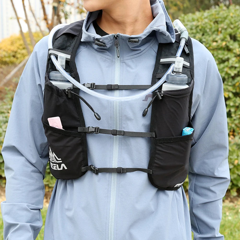 Outdoor Running Hydration Vest Backpack Breathable Water Bladder Bag Daypack for Marathon Cycling Hiking Trail