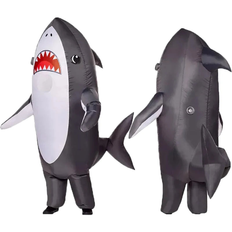 Inflatable Suit Shark Carnival Halloween Party Stage Performance Props Costumes Walking Cartoon Doll Performance Costume Mascot