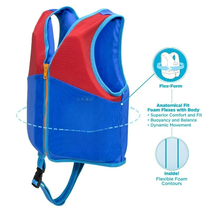 SwimSchool Trainer Kids Swim Vest, Blue