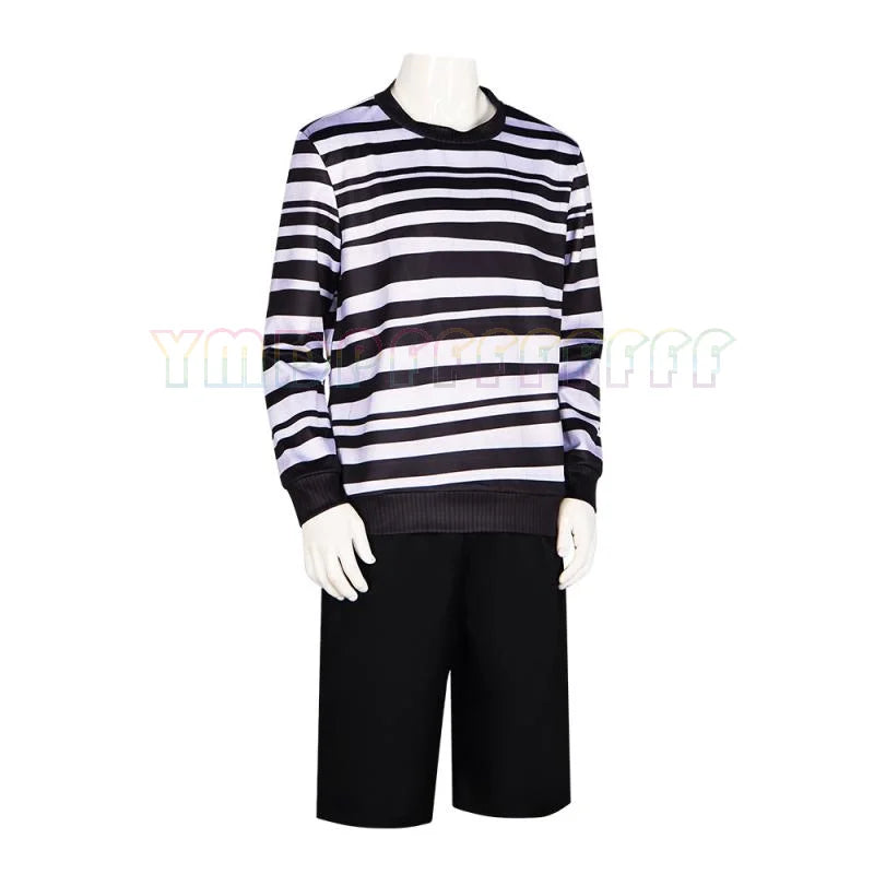 Anime Brother's Disguise Stripe Set Top Pants Halloween Easter Fantasy Carnival Party Gift