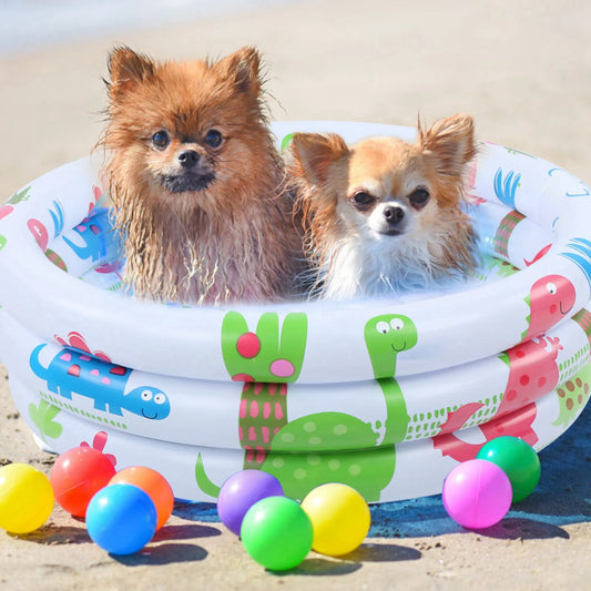 ZK40 Round Inflatable Baby Toddlers Swimming Pool Portable Inflatable Children Little Pump Cartoon Dinosaur Pool Indoor Outdoor