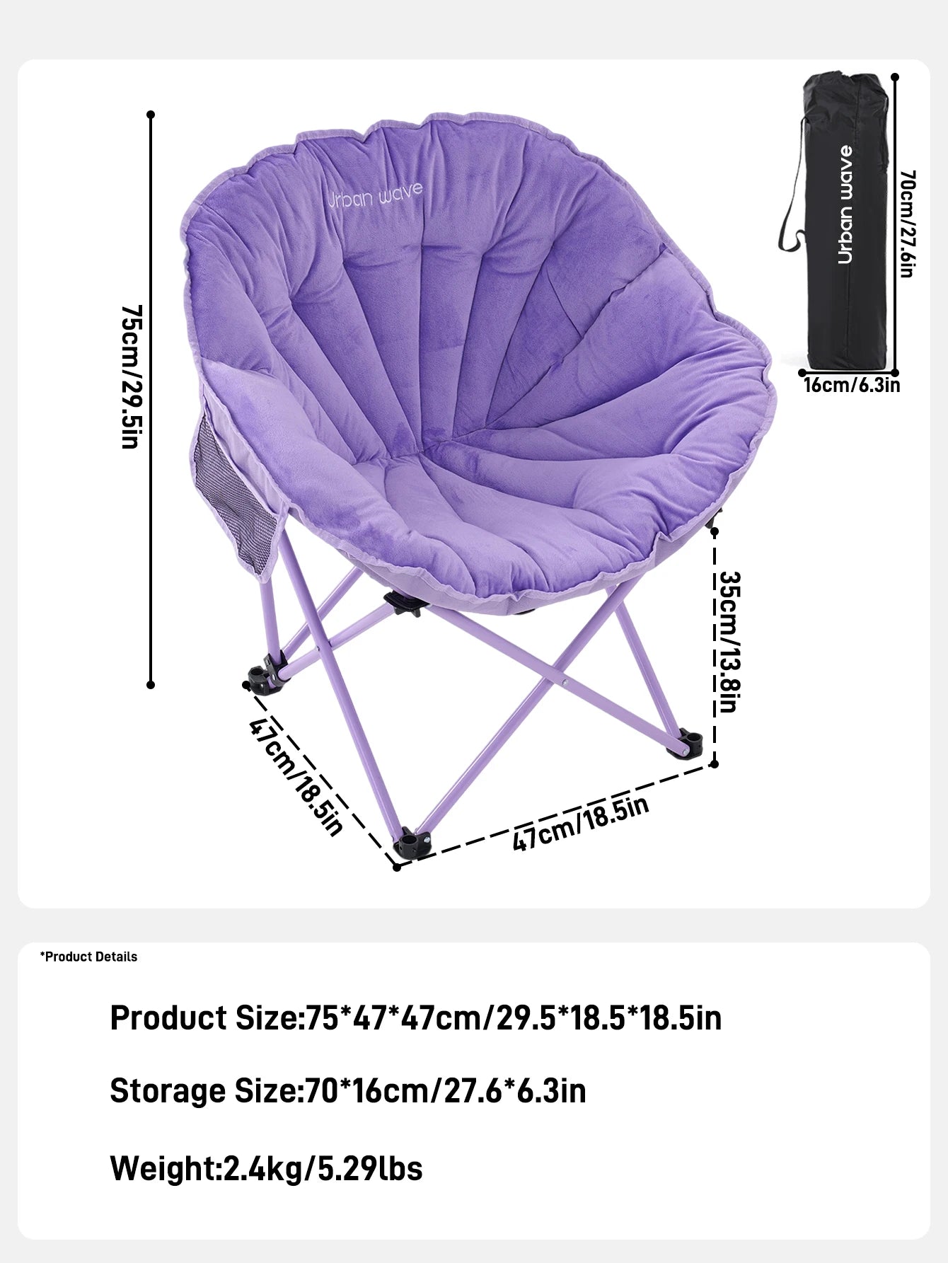 Extra Large Heavy-Duty Outdoor Camping Folding Chair with 330 Lbs Capacity Includes Storage Bag Side Net Pocket Cooler And Sport Kit for Lawn Beach Camping Travel Hiking