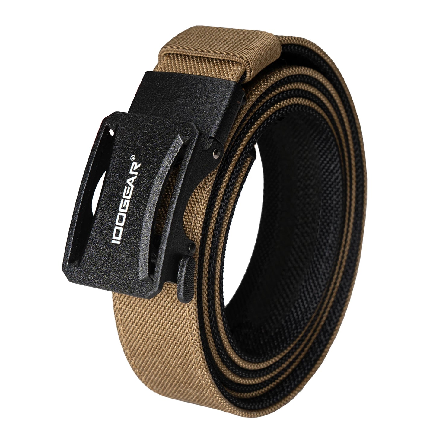 IDOGEAR Tactical Ratchet Belt 1.25” EDC Gun Belt Heavy-Duty Nylon CCW Belts with Quick-Adjust Buckle for IWB/OWB/AIWB Carry 3443
