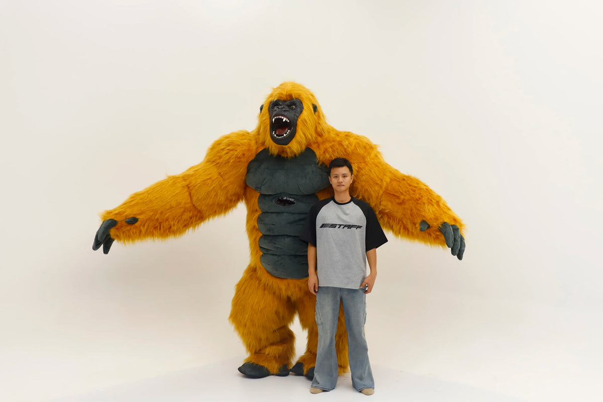 2.6M Inflatable KingKong Costume Gorilla Mascot Parade Adult Character Cosplay Birthday Halloween Party Event Plush Set