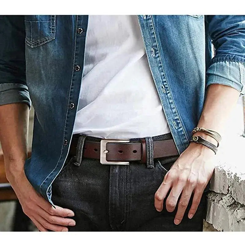 Men Pin Buckle Belts Real Leather Belt Plus LONG 130 140 150 160 170cm Large Size Luxury Designer Waist Straps Belts for Jeans Genuine Leather High Quality Waist Belt