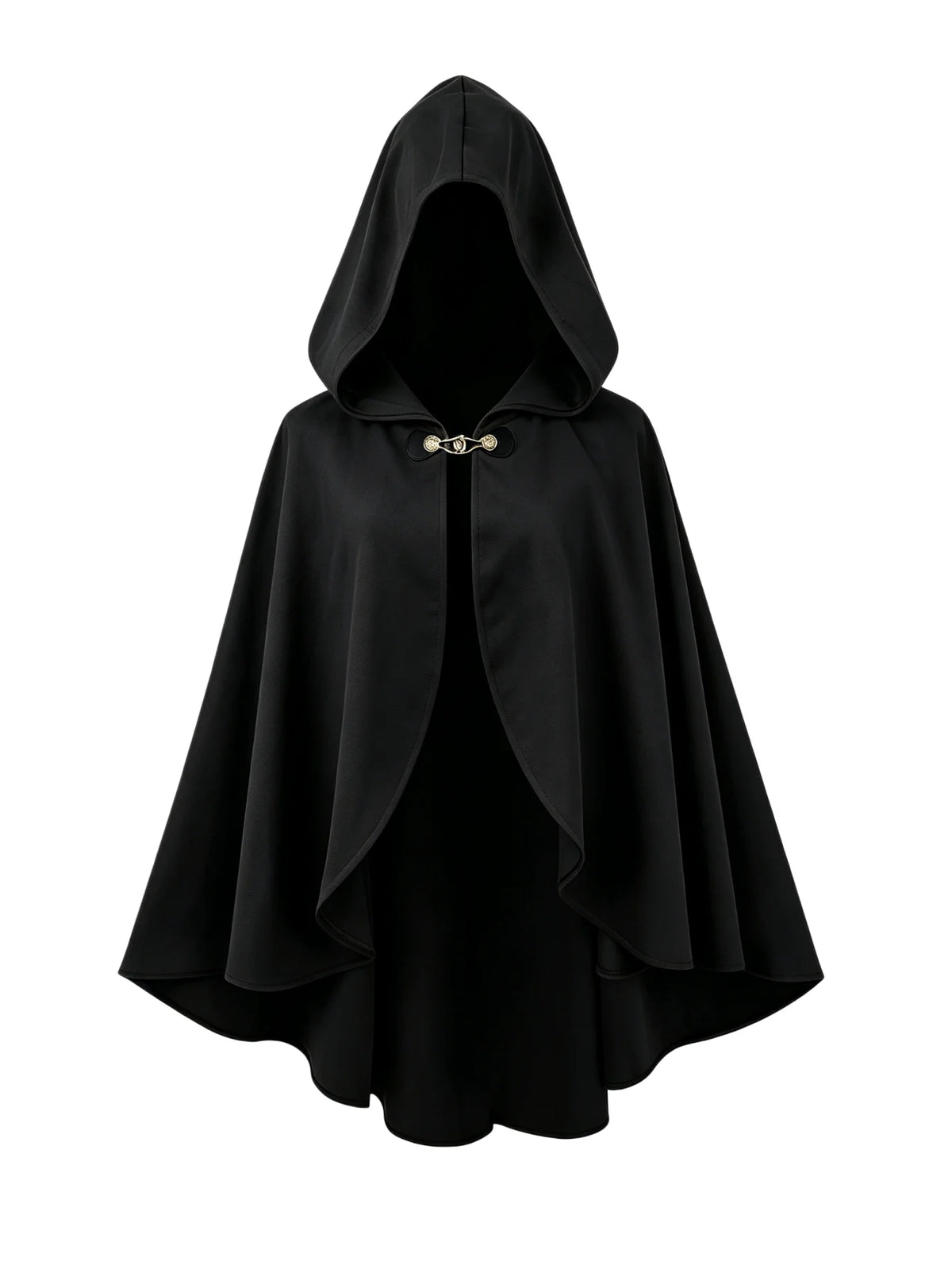 Halloween Costume Unisex Medieval Short Hooded Cape Renaissance Cloak Witch Wizard Cosplay Poncho Halloween LARP Fantasy Elf Ranger Costume Shawl