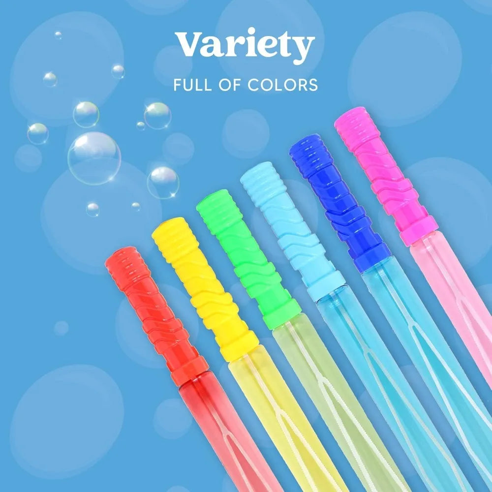 JOYFY 24 Pack 14.6'' Big Bubble Wands Bulk for KidsSummer Toy OutdoorActivity Bubbles Party Favors Supplies