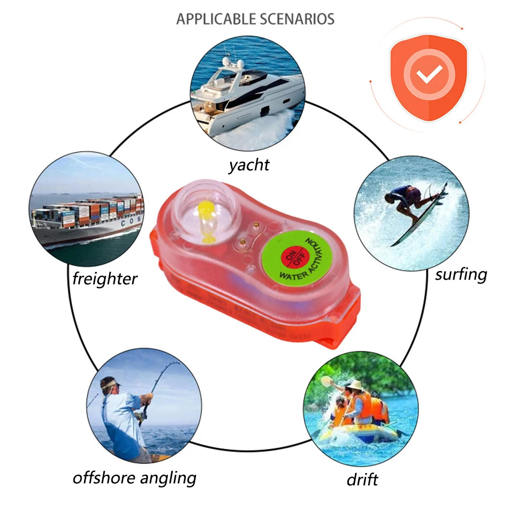 1/2/5/10Pcs LED Life Jacket Light Automatic Survivor Locator Light Waterproof Life Vest Signal Lamp for Survival Gear Accessory