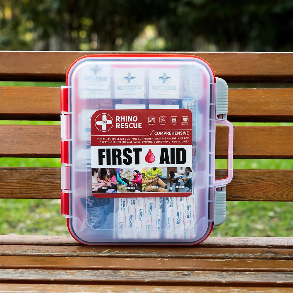 350 Pieces OSHA All-Purpose First Aid Kit, Home & Office Professional Medical Supplies,  for Emergency, School