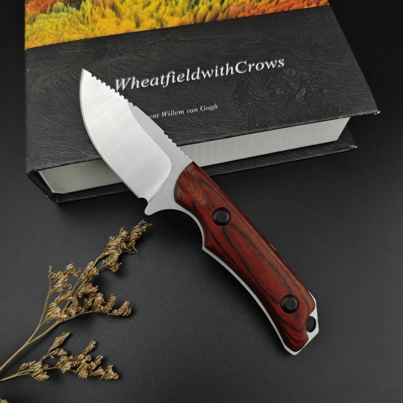 Two-tone G10 Handle 8Cr13Mov Blade Fixed Blade Straight Knife Outdoor Hunting Self-defense EDC with Sheath Knives
