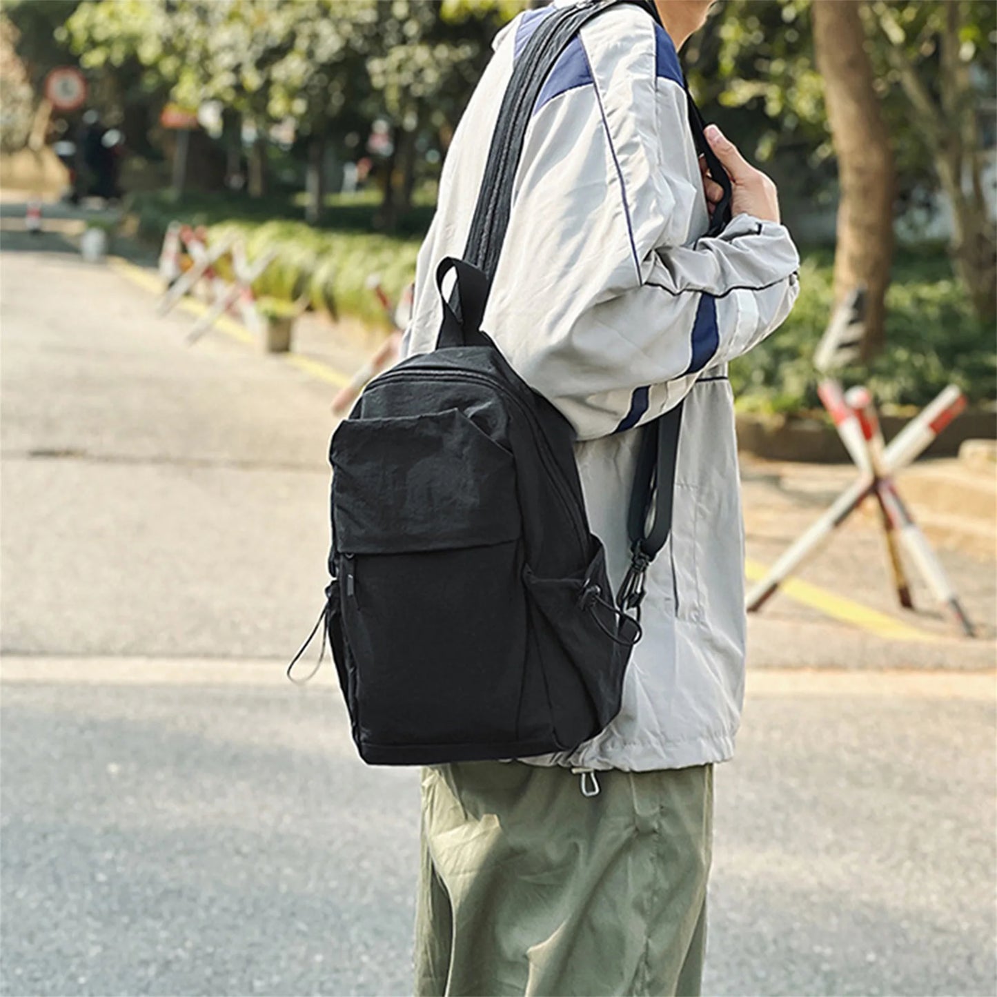 Lightweight Crossbody Backpack for Women Men Casual Funny Pack for Hiking Camping Travel - Small Sling Back Bag