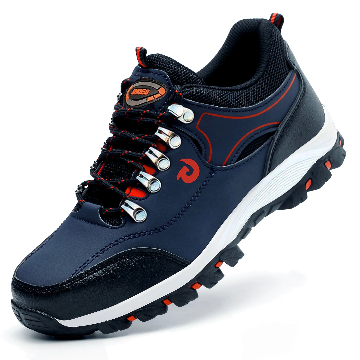 Men Steel Toe Safety Shoes Anti-Puncture Non-Slip Work Boots Wear-Resistant Breathable Hiking Safety Sneakers for Industrial Work