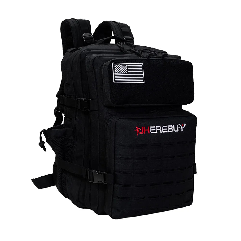 45L Military Tactical Backpack for Men Molle Rucksack Large Survival Hiking Bag 3 Day Assault Rucksack Pack With Bottle Holder