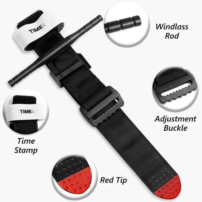 10Pcs/Set Tactical Tourniquet, 95cm Adjustable Buckle Emergency Medical Survival Tourniquet for Outdoor Exploration & First Aid