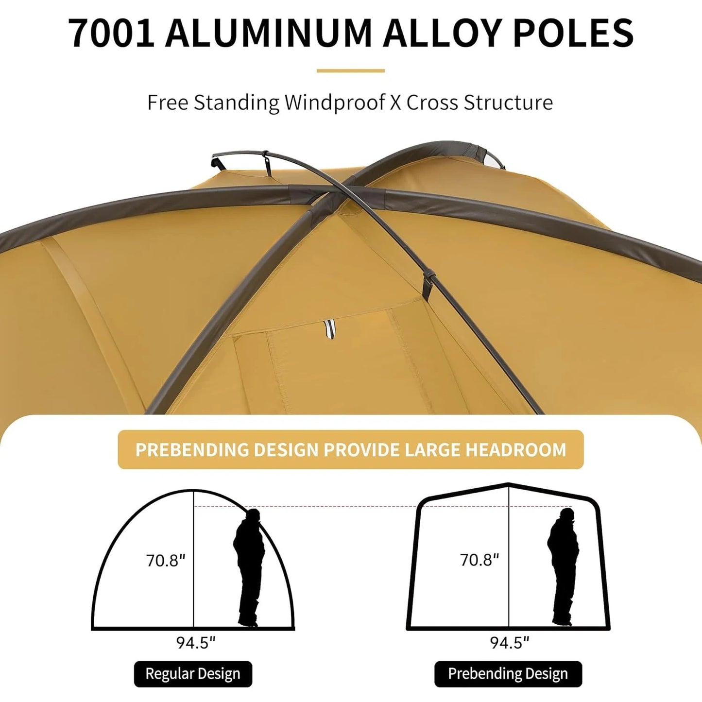 Naturehike Dune 7.6 Camping Tent 4 Season for 2-4 Person Waterproof Windproof 1 Room 1 Hall Family Travel Outdoor Large Tent