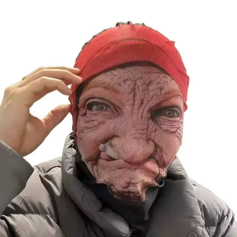 Realistic abstract cosplay mask, funny party headgear, great for theme party, costume show, halloween dress‑up.
