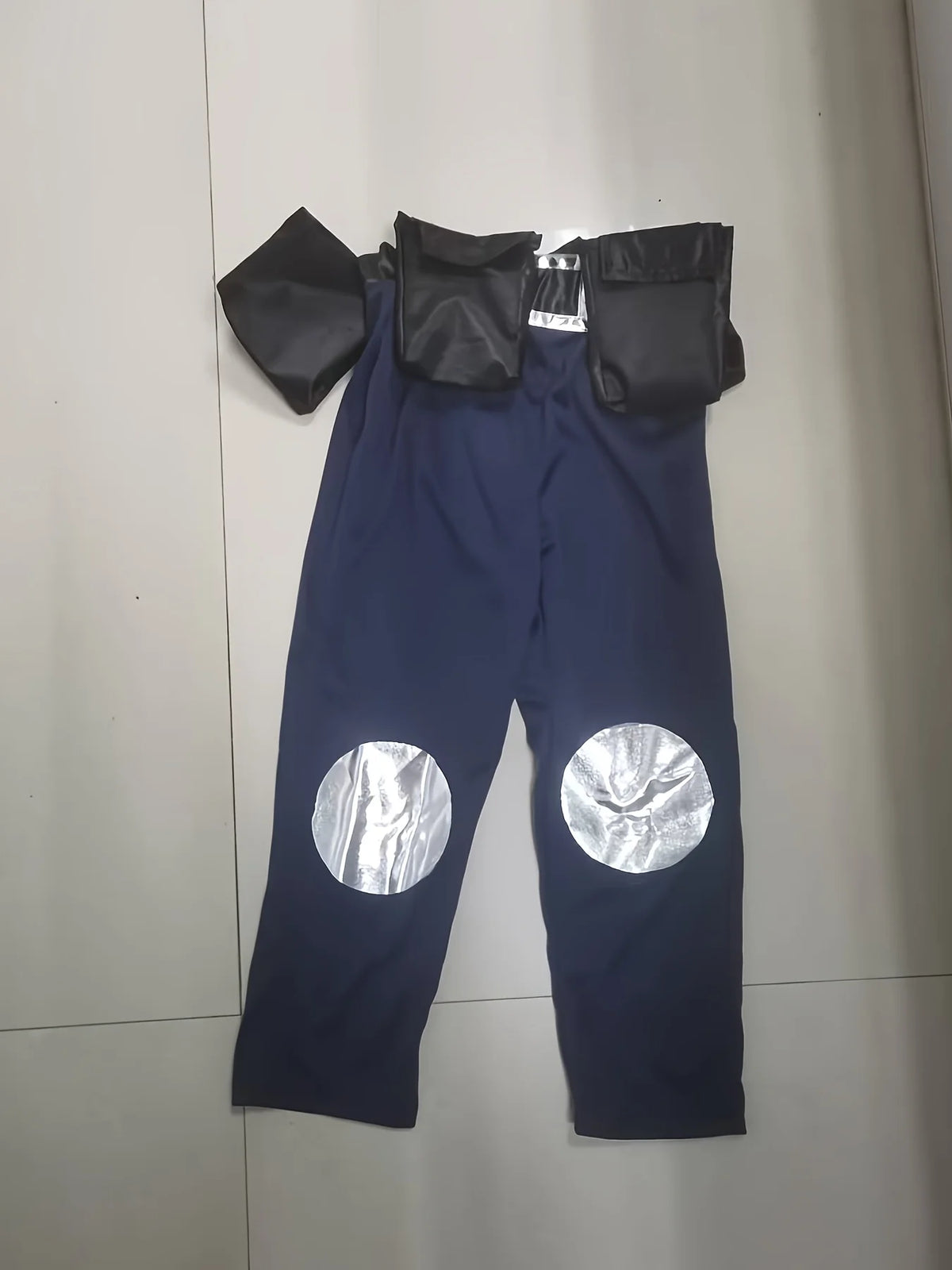 Girls police role play costume set includes long sleeve top, matching trousers and bunny ear headband, suitable for Halloween fancy dress, themed parties and kids stage performances.