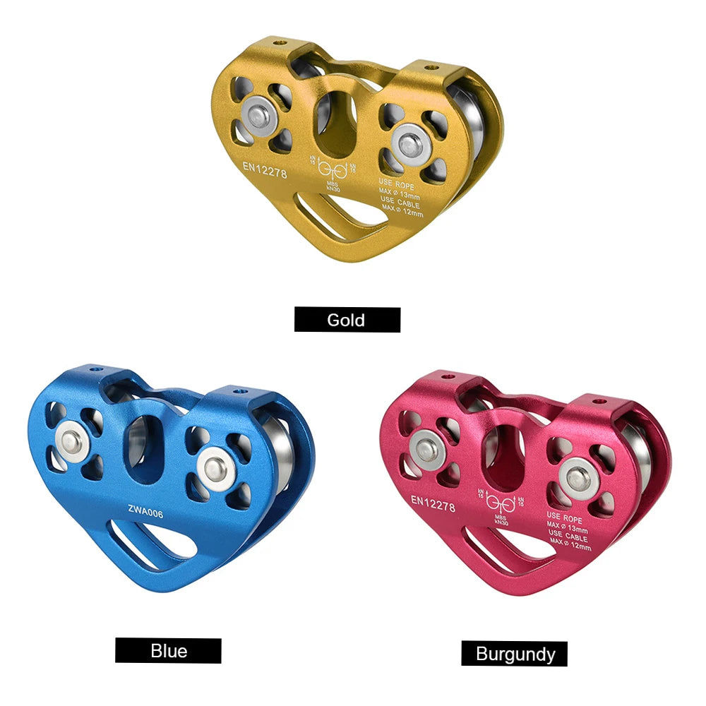 Ball Bearing Pulley Lixada 30kN Cable Trolley Pulley with Ball Bearing Climbing Caving Aloft Work