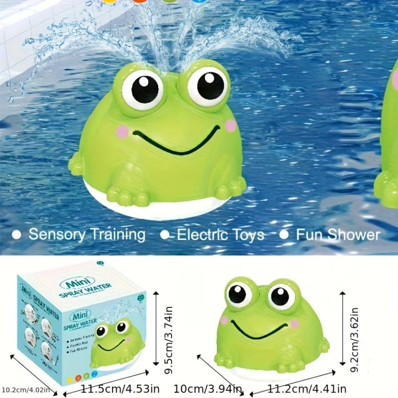 Cute Frog Bath Toys for Toddlers, Soft Water Squirt Toys, Bathtub Shower Pool Beach Play Water Toys for Baby Kids Boys Girls
