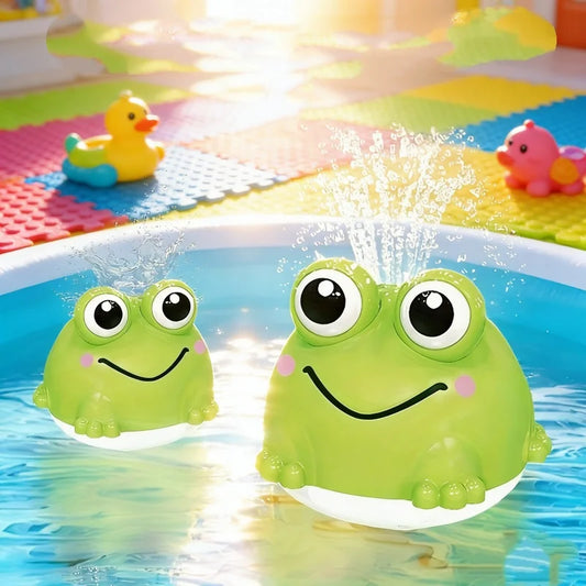 Cute Frog Bath Toys for Toddlers, Soft Water Squirt Toys, Bathtub Shower Pool Beach Play Water Toys for Baby Kids Boys Girls