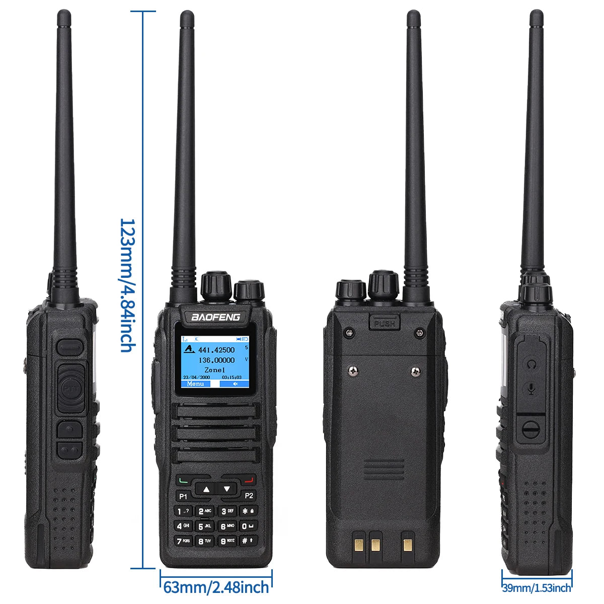 BAOFENG DM-1701 DMR Digital Walkie Talkie Open GD77 Dual Mode Analog Tier 1+2 Dual Time Slot Digital Call VHF UHF Two Way Radio
