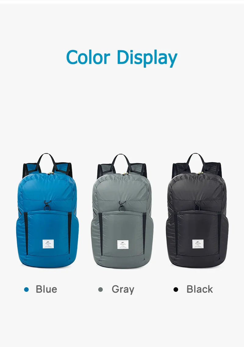 Shoulder Bag 170g Backpack 22L Ultralight Unisex Outdoor Camping Travel Climbing Trekking Waterproof Folding Bags